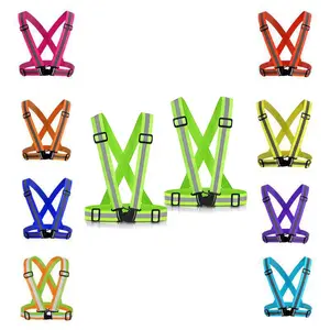 2Pack Reflective Vest Running Gear High Visible Safety Cycling Jogging Running Walking Adjustable for Men Women Kids