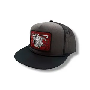 Lazy J Hat - Charcoal/Black Red Cowpoke