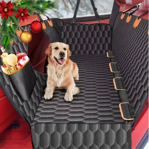Nw3Lbs 54"*58" Dog Car Seat Cover  Waterproof & Scratchproof Durable Fabric with Mesh Window for Car Truck Use
