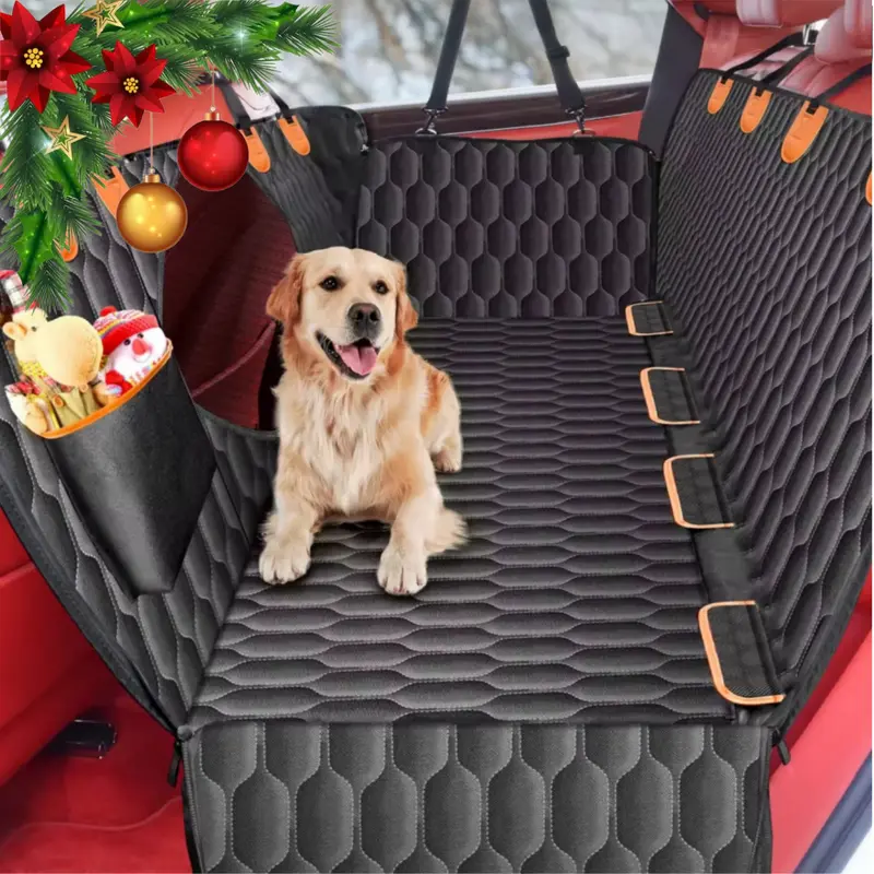 Nw3Lbs 54"*58" Dog Car Seat Cover  Waterproof & Scratchproof Durable Fabric with Mesh Window for Car Truck Use