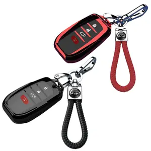 Key Fob Cover for Toyota 2026 2025 Camry and 2026-2023 Corolla Crown, 4-Button, TPU, Black Silver Blue Red