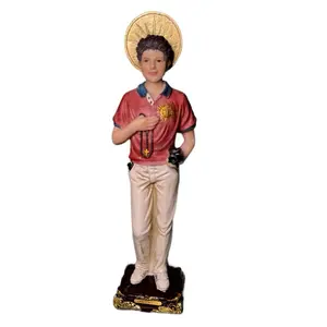 Saint St. Carlo Acutis 12" Statue Figurine Catholic Religious Gift Imagen with Decorative Base - Ornaments
