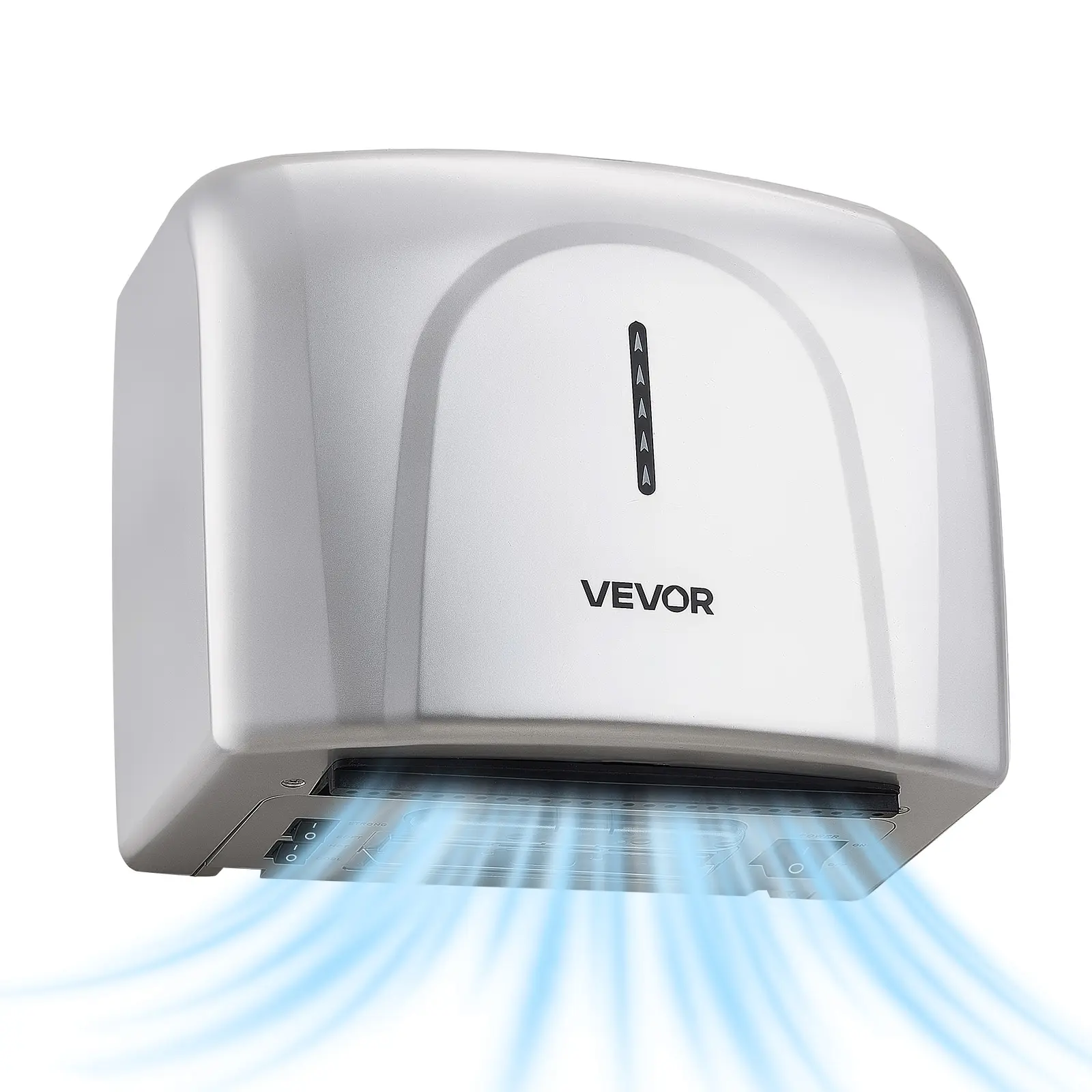 【SummerFinds】VEVOR Automatic High-Speed Hand Dryer, 1300W Sturdy ABS Build, HEPA Filter, 24000 RPM High-Speed Airflow, Cold and Warm Wind Modes, AC110-120V Commercial Wall-Mounted, Cuts Costs, for Home Bathroom
