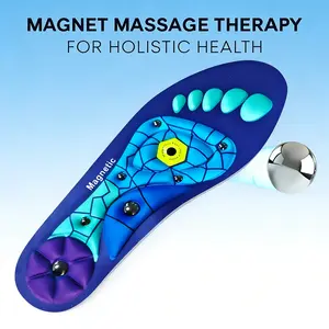 Acupoint Massage Insole, Comfortable Support Foot Massage, Men'S And Women'S Flat Foot Insoles, Pressure Massage Insole, Sweat Absorbing, Breathable, Men'S And Women'S Comfortable Massage Insoles,Meridian Unobstructed Insoles,