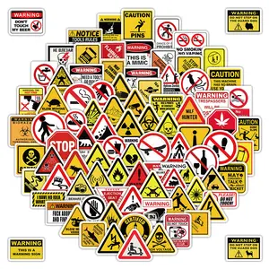 Safety Alert Warning Stickers (103PCS) - Stylish Waterproof Decor for Luggage Phone Laptop DIY