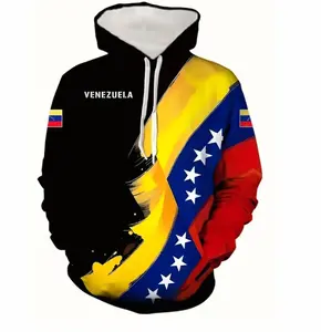 Venezuela Flag Hoodie, Patriotic Venezuelan Pullover Hoodie