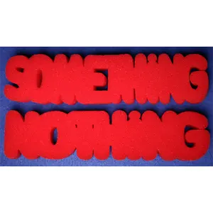 Magic By Gosh Something or Nothing RED Sponge Words for Magicians 10 1/2" x 2 1/2" Trick Props