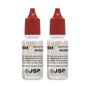 JSP 2 PC 18K Gold Jewelry Testing Acid Solution Tester Kit for Appraisal & Authenticity 0.5 oz per Bottle Easy to Use