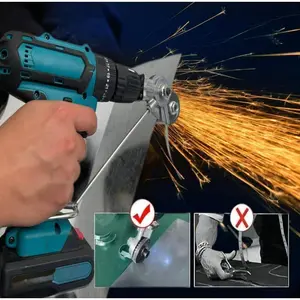 SRH Electric Metal Cutter Drill Attachment Electric Drill Shearing Machine Electric Drill Plate Cutter Electric Drill Sheet Cutting Machine Portable Shearing Machine Drill Bit Metal Drill Attachment for Cutting Thin Iron Thin White Sheet Steel Aluminum