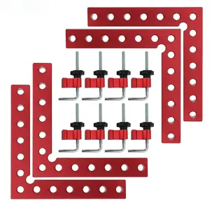 Corner Clamp for Woodworking,90 Degree Right Angle Clamps, 4 Pack 5.5" x 5.5" Aluminum Alloy Woodworking Carpenter, Positioning Clamping Square Tool for Picture Frames, Boxes, Cabinets or Drawers fathersdaygift