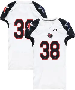 Texas Tech Red Raiders Team-Issued #38 White and Black Jersey from the 2013 NCAA Football Season - Size 44