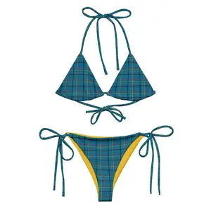 Blue Vichy Bikini and Tartan Pattern Bikini - Stylish Swimwear for Summer