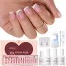 Beetles French Tip Press On Nails French Gel Nail No File Need  Fake Nails  4-in-1 DIY Manicure for Nail Extension Designs for Women #Summervibes summervibes