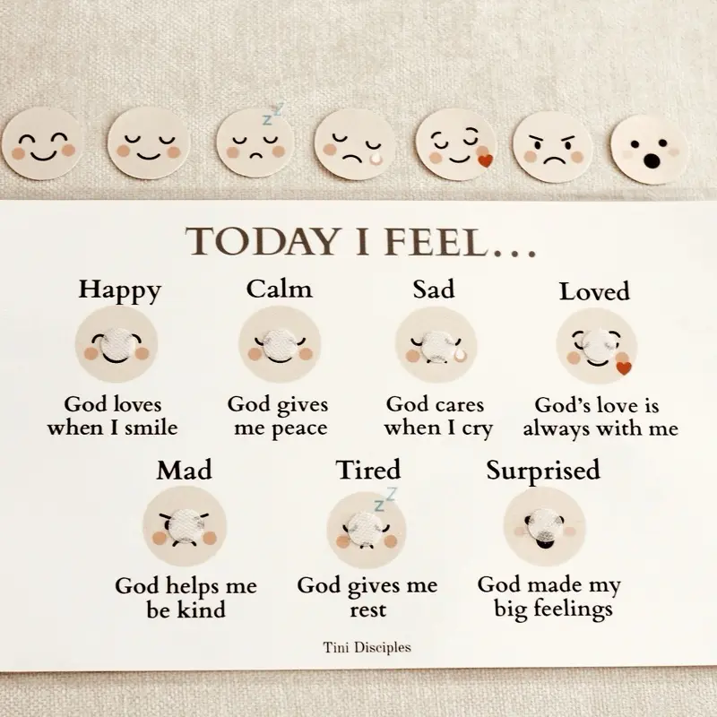Faith-Based Feelings Board | Christian Toddler Emotion Chart