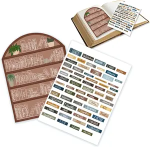 Bible Reading Tracker Bible Labels Bible Study Stickers Unique Gifts for Bible Readers Beginning the Journey of Deeper Reading in the Bible (Classic Bookshelf)