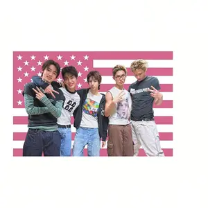 Inspired Idol Group All Members Flag Tapestry Interior Wall Decoration Room Decoration Home Mural Fan Welfare Gifts
