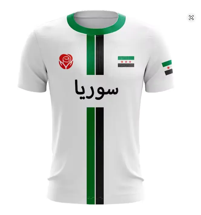 Syria Football Jersey T Shirt Men Outdoor Sports T-shirt 3d Printed Syrian Flag Short Sleeve Oversized Tops Casual Tee Shirts