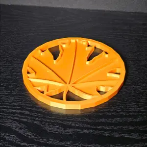 oversized Fall leaf coaster