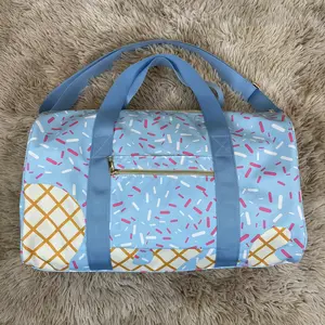 Ice Cream Drip Duffle Bag Travel Bags with Fun Sprinkles Design
