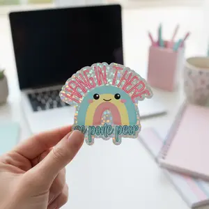 Glitter Sticker - Hang in There