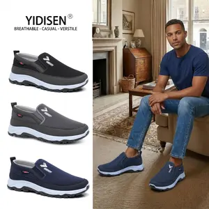 Men's Slip-On Canvas Shoes Comfortable Casual Shoes for Walking, Driving & Standing All Day