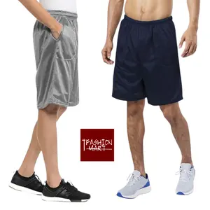 Unisex Athletic Mesh Shorts - 100% Polyester, Double-Layered for Durability, 2 Pockets, Breathable Fitness & Mesh Casual Sportswear for Running, Basketball (Summer)