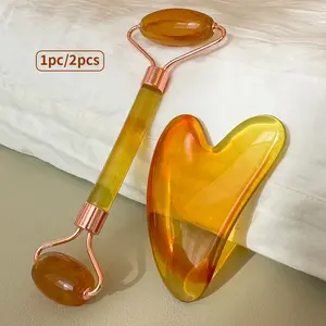 Facial Beauty Massage Tool Set, 1pc/2pcs Manual Face Lifting Roller, Body Back Scratching, Skincare Tools, Home Use, Facial Care, Beauty Salon Supplies, Facial Wand