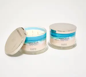 HomeWorx by Slatkin + Co. S/2 18oz White Sands Verbena Candles