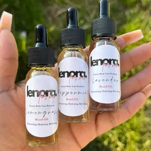 Lenora & Co. Beard & Scalp Oil - For Men - Lemon Grass, Peppermint, Lavender Scents - Luxury Body Care Products