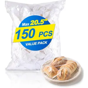 150PCS Plastic Bowl Covers for Banneton Bread Proofing Basket Fit Up to 12" Bowls, for Sourdough Bread Baking Supplies, Roti Proofing，Leftovers,Outdoor Use, Dust-Proof Food Storage Covers