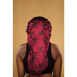 Long Satin Sleep Hair Cap for Locs & Braids | Wine