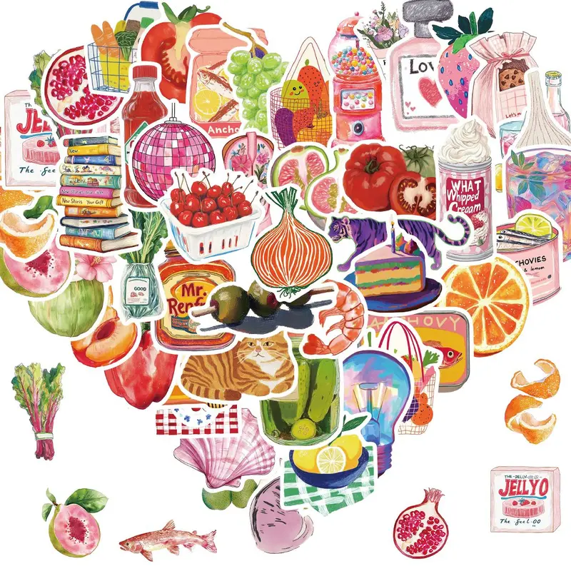 Vintage Aesthetic Sticker, 50pcs/set Retro Themed Sticker, Cute Vintage Journaling Scrapbooking Sticker Pack for Adult