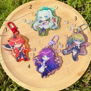 Elf Mage Anime Chibi Glitter Epoxy Charm Keychain