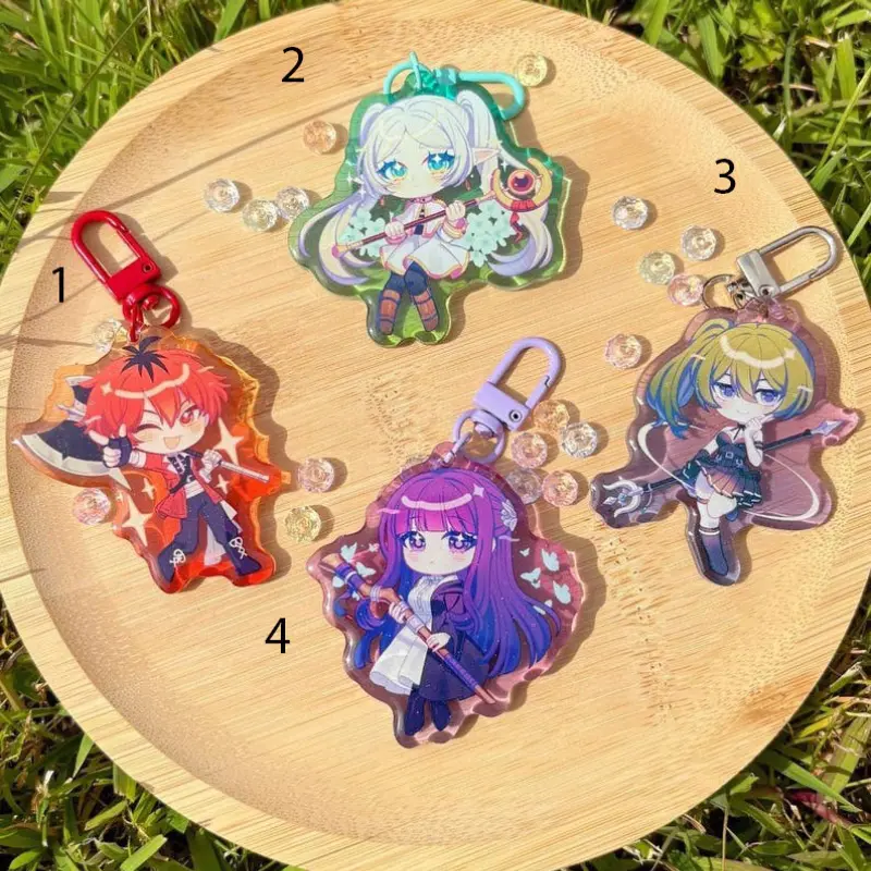 Elf Mage Anime Chibi Glitter Epoxy Charm Keychain