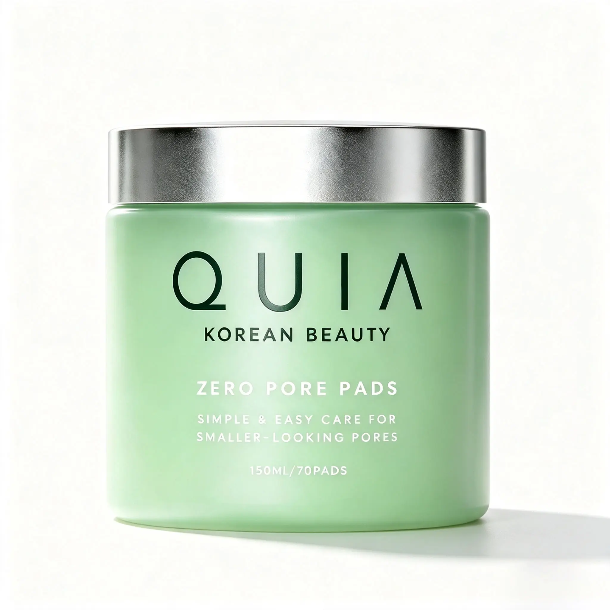 QUIA Dual-Action Cleansing Toner Pads Gentle PHA Exfoliation for Sensitive Skin, Instant Hydration, Pore Minimization, Blackhead & Blemish Control - 70 Soft-Touch Korean Textured Pack Daily Cleansing