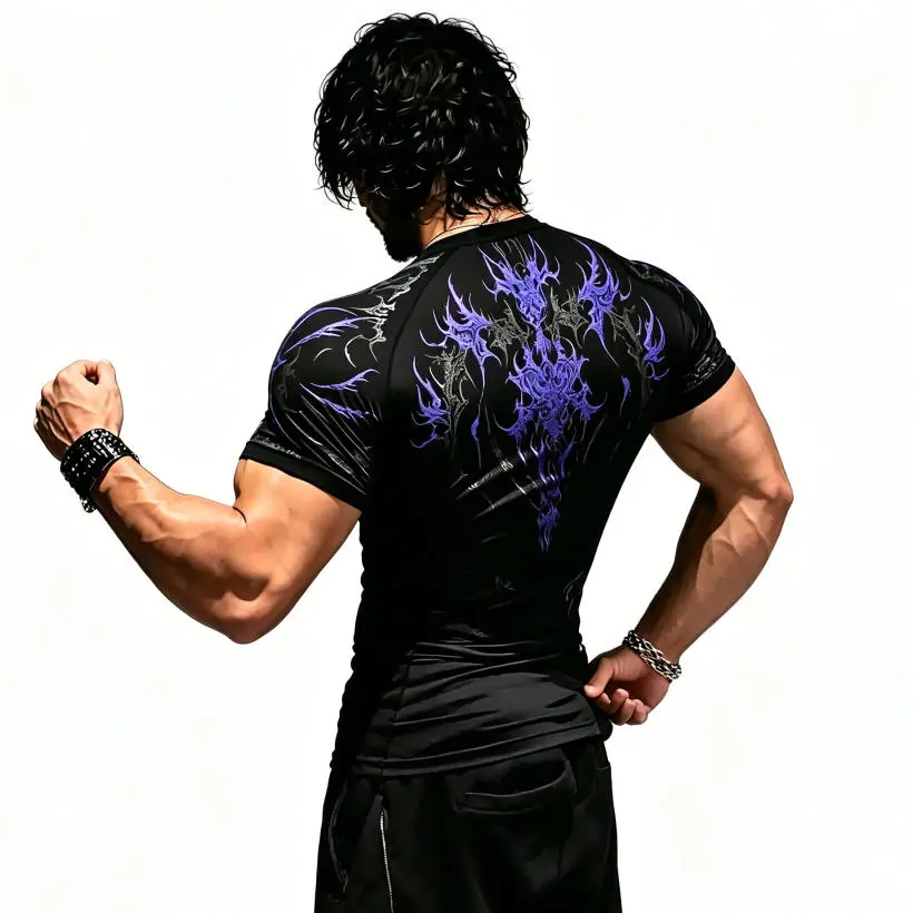 Men's New Fashion Fitness Short Sleeve Breathable Comfortable Sports Top Quick-Dry Tight-Fitting Shirt Athletic Apparel compression shirts Fitted Design Activewear Gym Outfit Tee