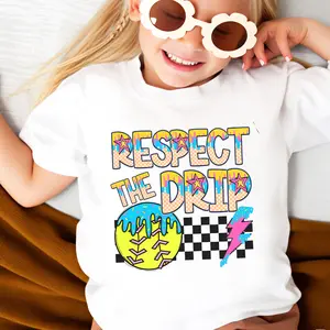 Respect the Drip Softball Shirt Trendy Ice Cream Drip Baseball Tee Girls Game Day Graphic Softball Player Gift Sporty Baseball Drip Shirt