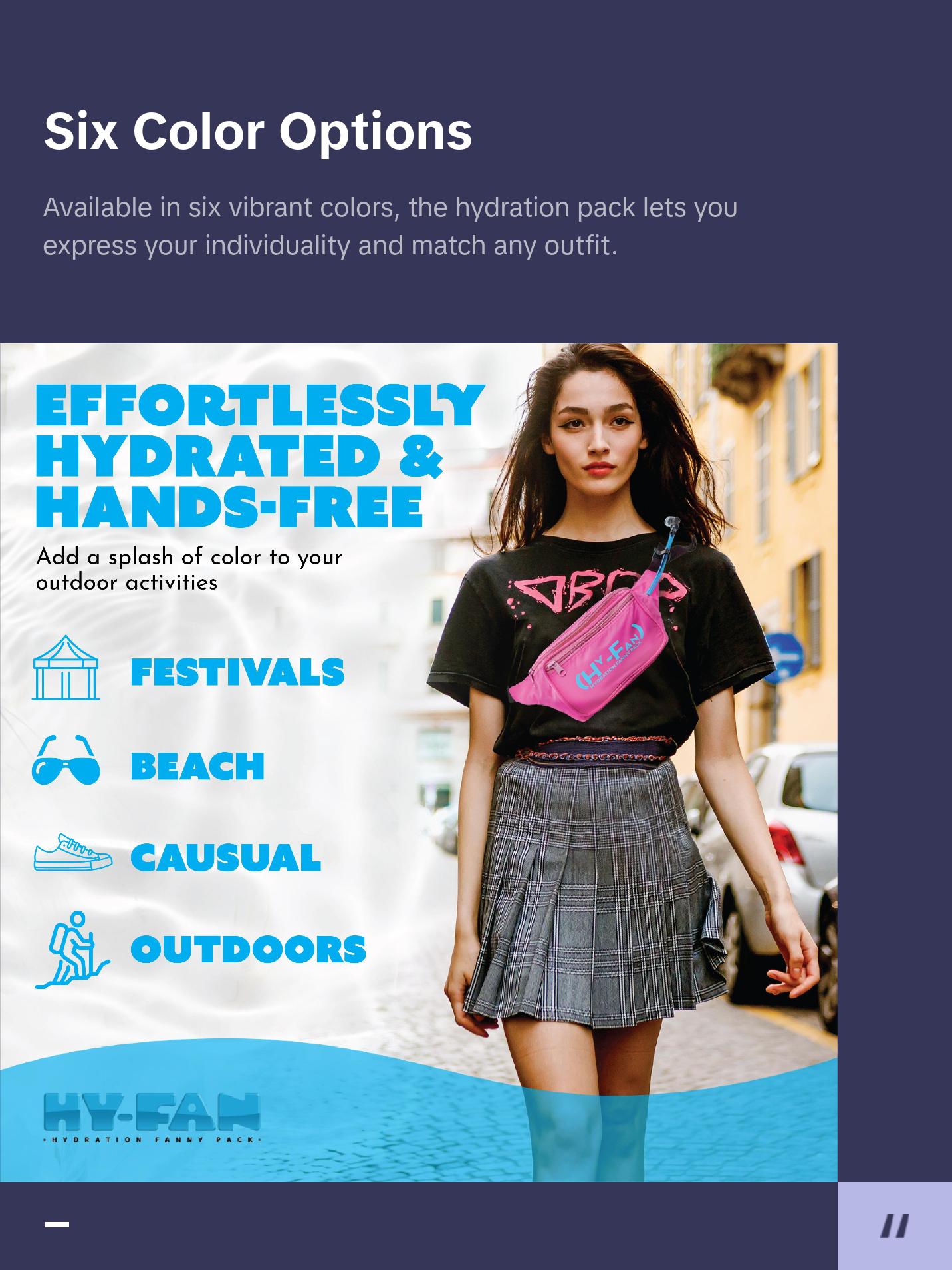 Hydration Cross Body Bag with Bladder, 17oz BPA-Free, Multiple Secure Pockets, Hands-Free Design Ideal for Festivals & Outdoor Activities, Travel & More