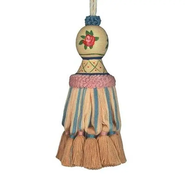Laura-Yellow Hand-Painted Tassel Sewing Accessory - Ornaments for Hanging Door Decor, Textiles & Soft Furnishings Projects