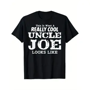 Men's Stylish Uncle Joe T-Shirt, Playful Niece and Nephew Design, Premium Fabric