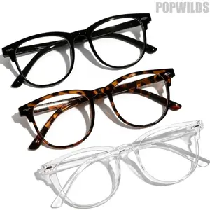 3PCS Leopard Print Square Blue Light Blocking Glasses for Women, Black & White Retro Fashion Clear Lens Eyewear, Lightweight Stylish Glasses for No Makeup Look, Work, Study, Phone & Laptop Use, Trendy Daily Outfit Accessories outdoorfun