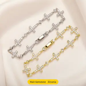 (CB026)Cross & Infinity Bracelet Set 5A Zircon Elegant & Luxurious Modern Design Stylish Daily Jewelry for Women