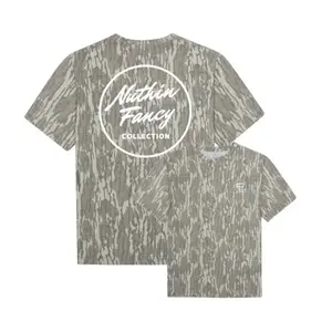 Combat Waterfowll Nuthin Fancy Mossy Oak Bottomland Camo Tee - Original Stretchy T-Shirt for Men Women, 3D Camo Style T-Shirt, Hunting Season Shirt