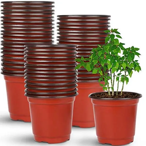 Nursery Pot, 110 Pcs 4" Plastic Plants Pot,Seed Starting Pots, Indoor Outdoor Seeding pots
