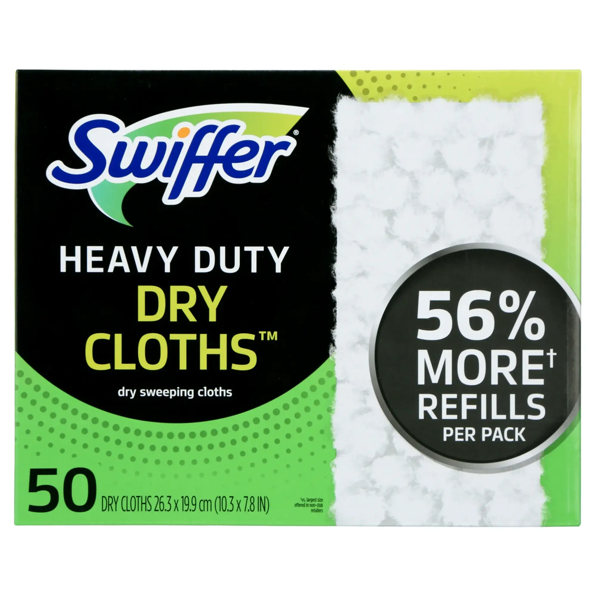 Swiffer Heavy Duty Dry Sweeping Cloths 50 Count 26.3 x 19.9 cm Refills for Enhanced Cleaning Performance