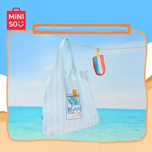 MINISO Chiikawa Foldable Tote – Eco-Friendly, Portable Shoulder/Handheld | Stylish Storage for Daily & Beach Outings