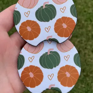 Fall Pumpkin Car Coasters