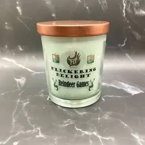 Reindeer Games Peppermint Bark Pure Soy Candle & Melt 36 Hour Burn Time