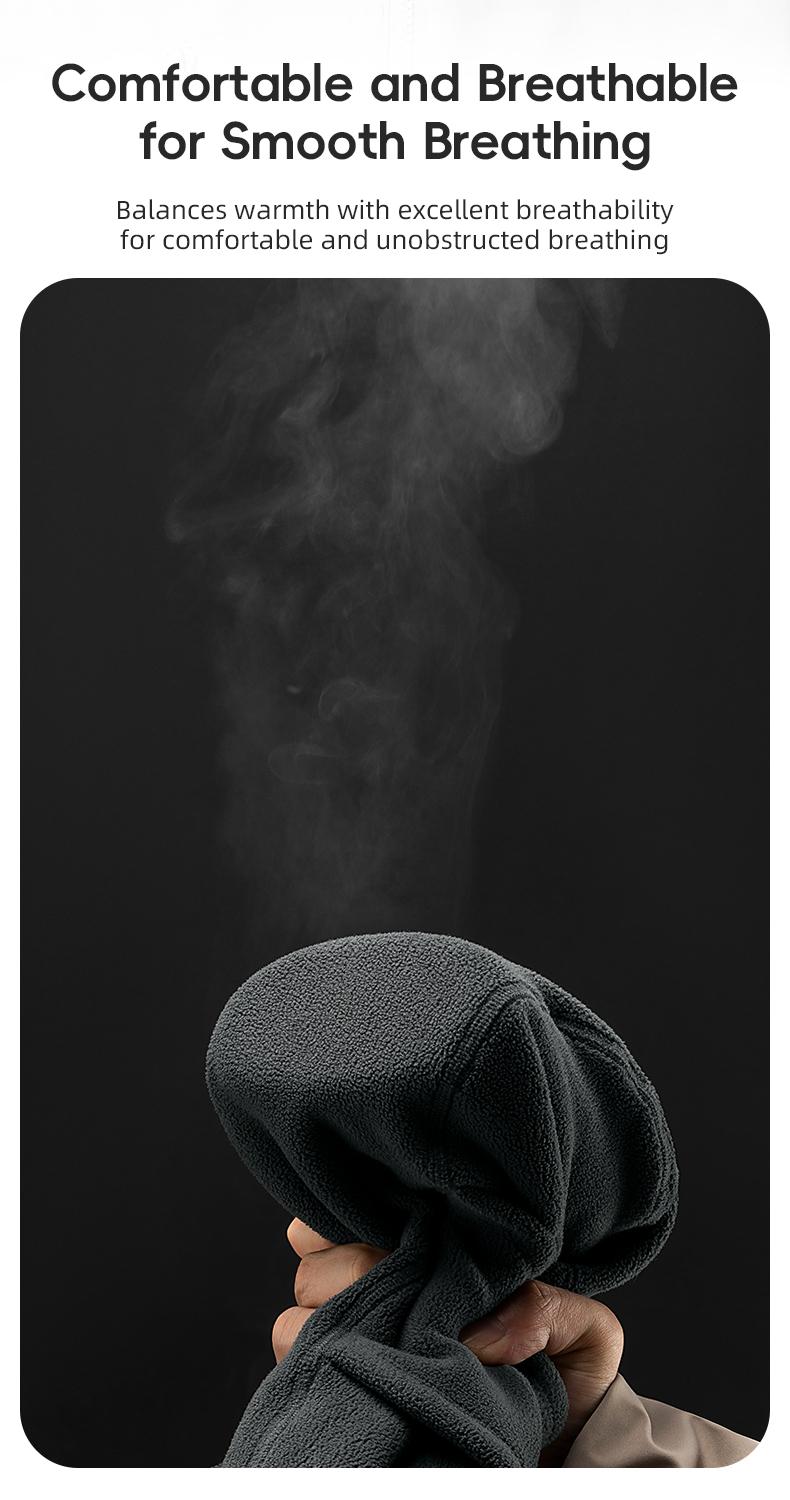 ROCKBROS Winter Balaclava Ski Mask Neck Warmer Hood Cold Weather Thermal Fleece Face Cover with Anti-Dust Protection for Outdoor Sports