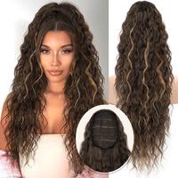 Chocolate Brown with Caramel Blonde Drawstring Pon